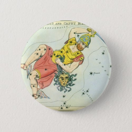 Uranias Mirror Vintage Astronomy Celestial Map Button