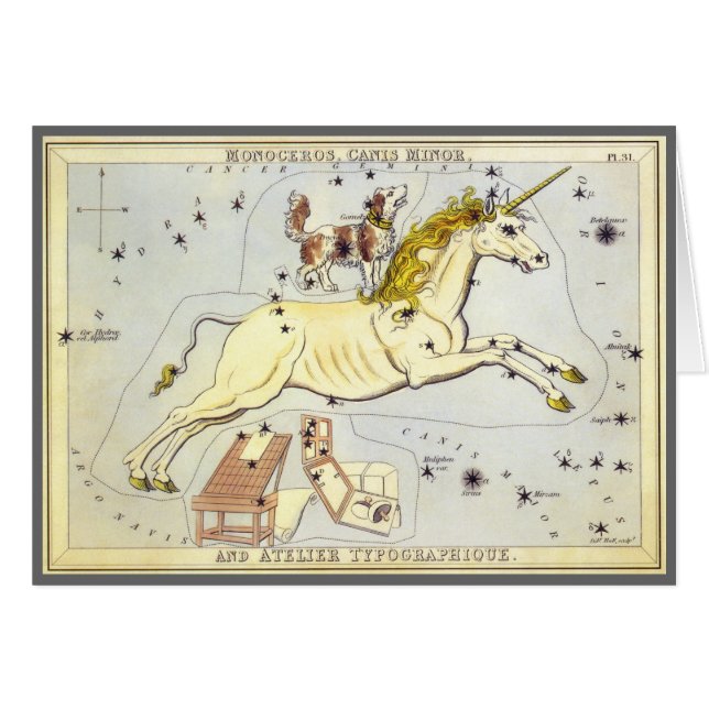 Urania's Mirror, Vintage Astronomy Celestial Map Cards (Front Horizontal)