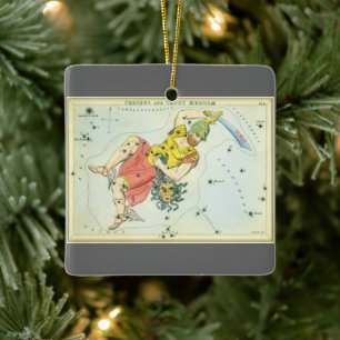 Urania's Mirror, Vintage Astronomy Celestial Map Ceramic Ornament