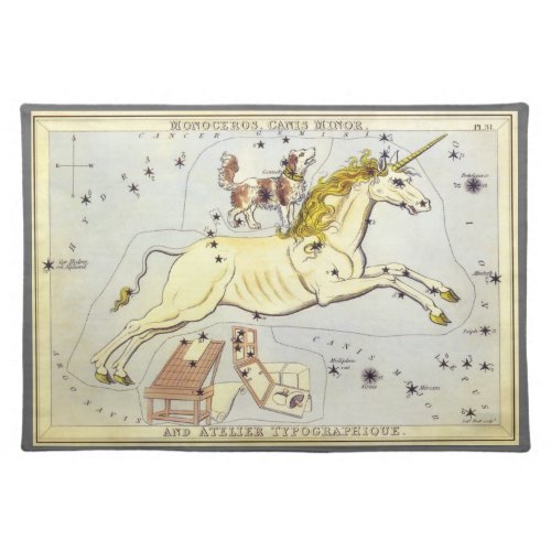 Uranias Mirror Vintage Astronomy Celestial Map Cloth Placemat