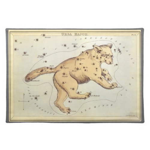 Uranias Mirror Vintage Astronomy Celestial Map Cloth Placemat