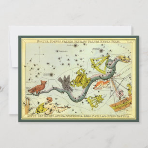 Urania's Mirror, Vintage Astronomy Celestial Map Invitation