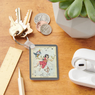 Urania's Mirror, Vintage Astronomy Celestial Map Keychain