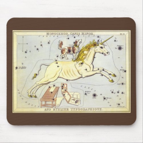 Uranias Mirror Vintage Astronomy Celestial Map Mouse Pad