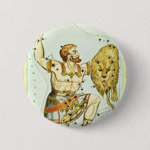 Urania's Mirror, Vintage Astronomy Celestial Map Pinback Button
