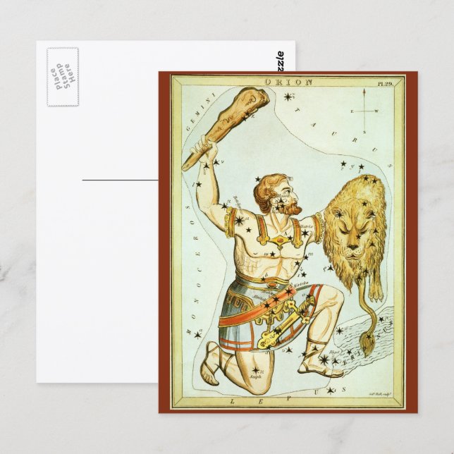 Urania's Mirror, Vintage Astronomy Celestial Map Postcard (Front/Back)