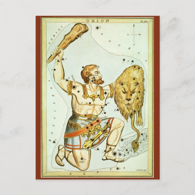 Urania's Mirror, Vintage Astronomy Celestial Map Postcard (Front)