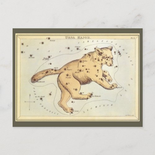 Uranias Mirror Vintage Astronomy Celestial Map Postcard