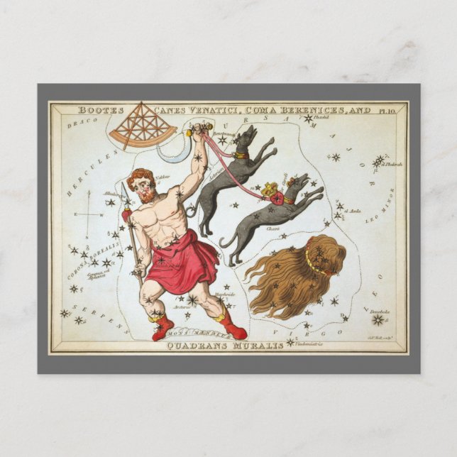 Urania's Mirror, Vintage Astronomy Celestial Map Postcard (Front)