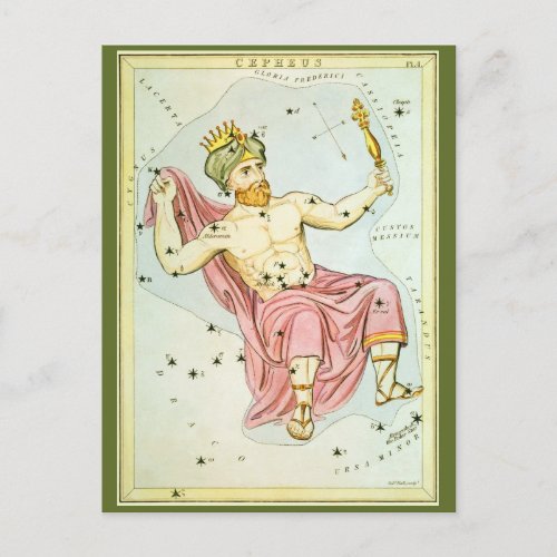 Uranias Mirror Vintage Astronomy Celestial Map Postcard