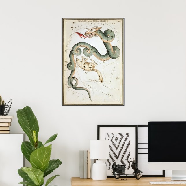 Urania's Mirror, Vintage Astronomy Celestial Map Poster (Home Office)