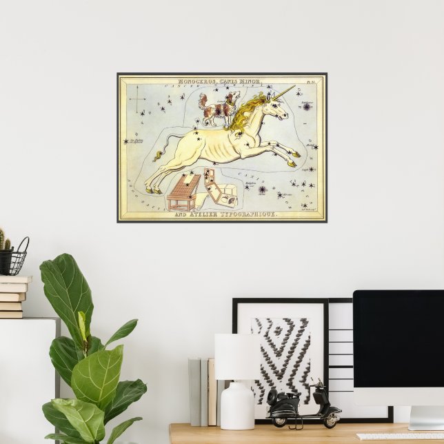 Urania's Mirror, Vintage Astronomy Celestial Map Poster (Home Office)