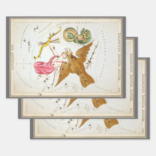 Uranias Mirror Vintage Astronomy Celestial Map Wrapping Paper Sheets