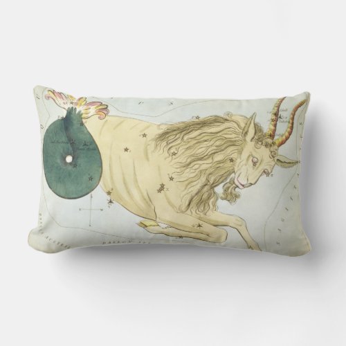 Uranias Mirror Vintage Capricorn Constellation Lumbar Pillow