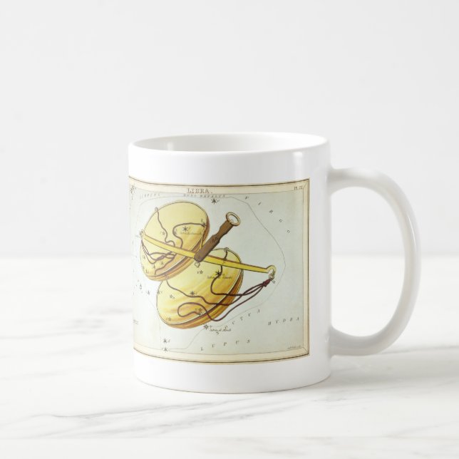 Urania's Mirror, Vintage Libra Constellation Coffee Mug (Right)