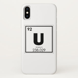 Uranium chemical element symbol chemistry formula iPhone x case