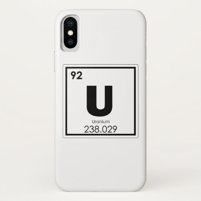 Uranium chemical element symbol chemistry formula Case-Mate iPhone case (Back)