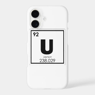 Uranium chemical element symbol chemistry formula iPhone 17 case