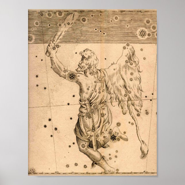Uranometria Orion Johann Bayer Poster (Front)