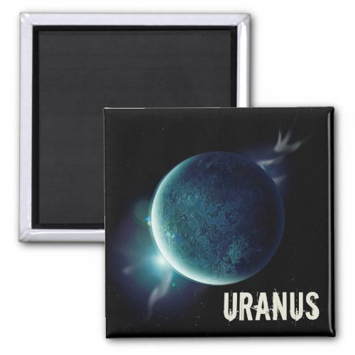 Uranus blue planet 3d universe space illustration magnet