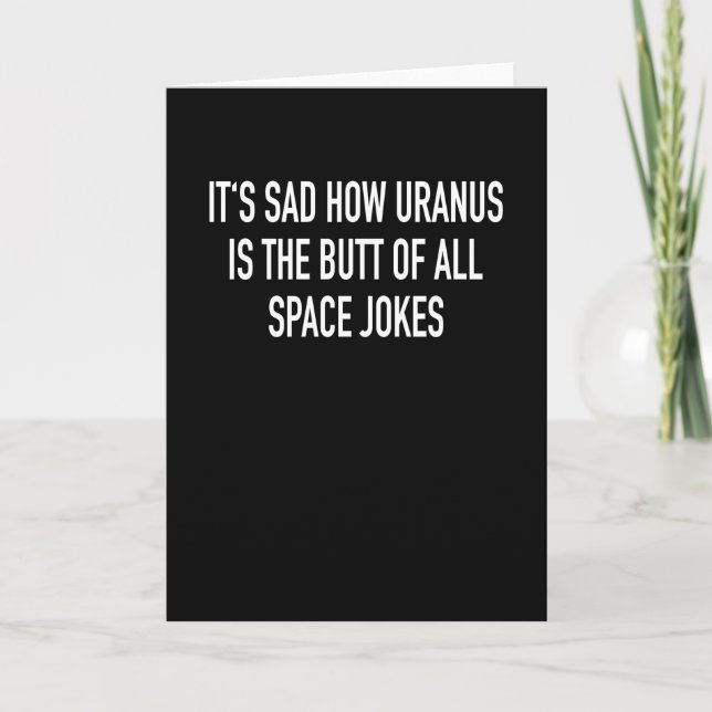 Uranus Butt Space Jokes Planet 9 Space Card (Front)