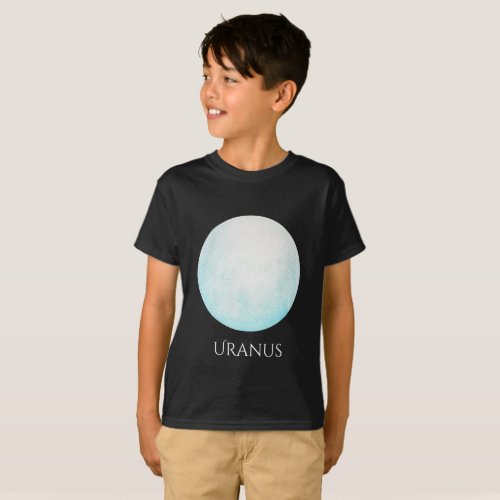 Uranus Planet Watercolor Kids T T_Shirt
