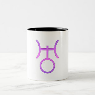 Uranus Planetary Symbol Astrology Zodiac Sign Two-Tone Coffee Mug
