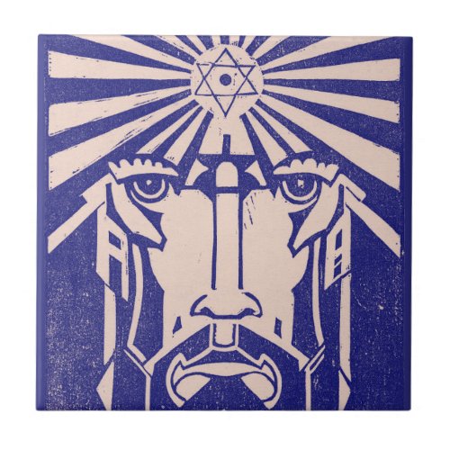 Uranus Sky God Greek Mythology Blue Ceramic Tile
