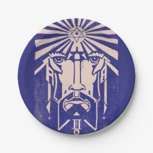 Uranus Sky God Greek Mythology Blue Paper Plates