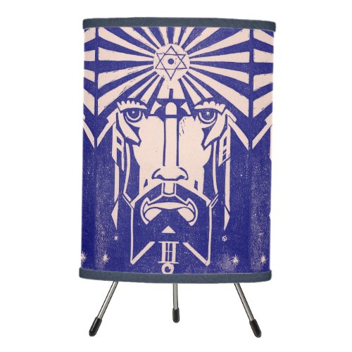 Uranus Sky God Greek Mythology Blue Tripod Lamp