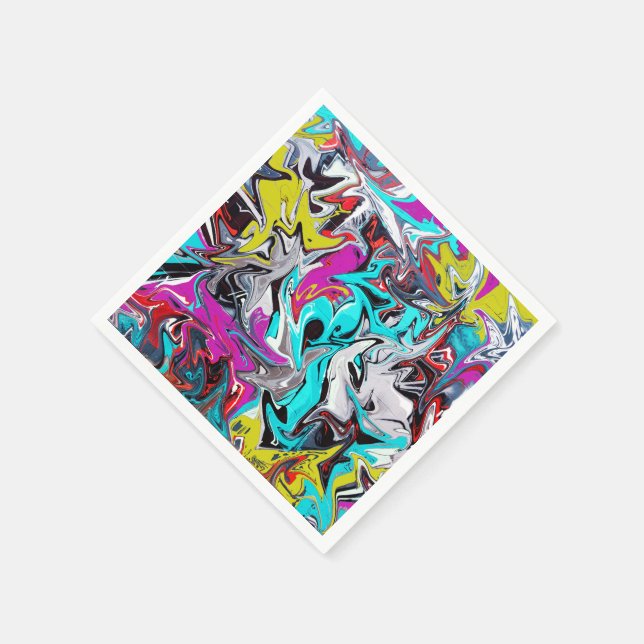 Urban abstract graffiti party  paper napkins (Corner)