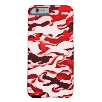 Urban Abstract Red Camo Barely There Iphone 6 Case by BOLO_DESIGNS at Zazzle