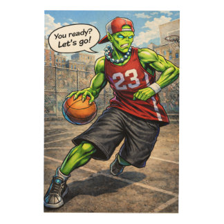 Urban Alien Basketball Player - Comic Style Art