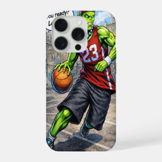 Urban Alien Basketball Player - Comic Style Art iPhone 15 Pro Case