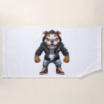 Urban Alpha Bulldog – Street Style Mascot Beach Towel
