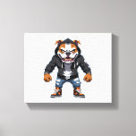 Urban Alpha Bulldog – Street Style Mascot Canvas Print