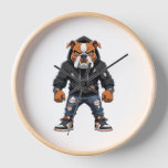 Urban Alpha Bulldog – Street Style Mascot  Clock