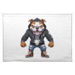 Urban Alpha Bulldog – Street Style Mascot Cloth Placemat