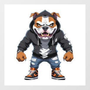 Urban Alpha Bulldog � Street Style Mascot Floor Decals