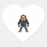 Urban Alpha Bulldog – Street Style Mascot  Heart Sticker