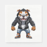 Urban Alpha Bulldog – Street Style Mascot Napkins