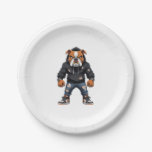 Urban Alpha Bulldog – Street Style Mascot  Paper Plates