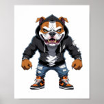 Urban Alpha Bulldog – Street Style Mascot Poster