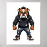 Urban Alpha Bulldog – Street Style Mascot  Poster