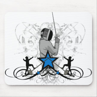 Urban and Hip Fencing Illustration Mouse Pad