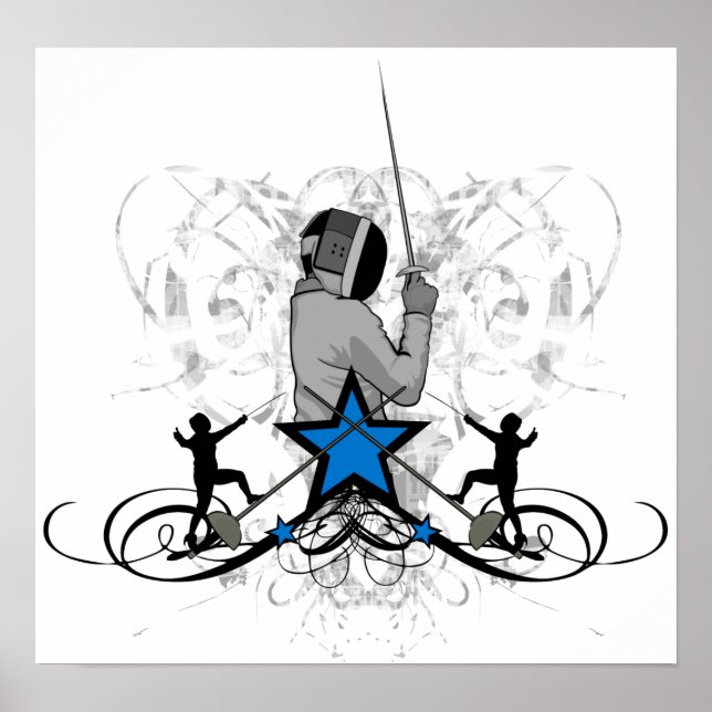 Urban and Hip Fencing Illustration Poster (Front)
