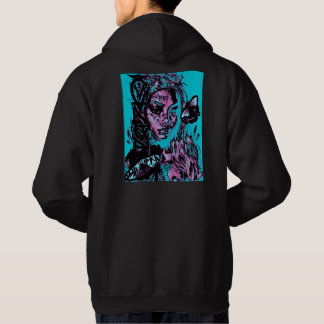 Urban Angel Neon Beauty in Chaos Art Hoodie