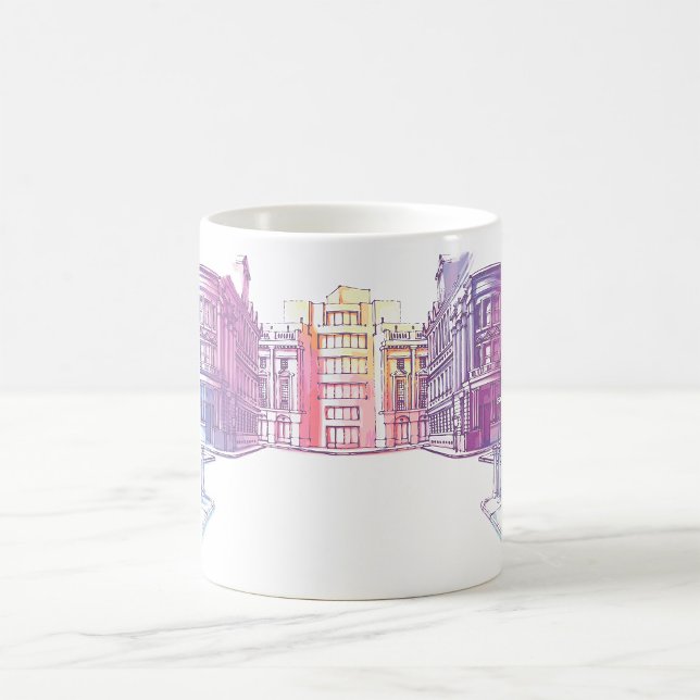 Urban Architecture Cityscape Vaporwave Pastel Coffee Mug (Creator Uploaded)