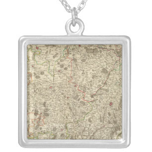 Urban areas of France Silver Plated Necklace
