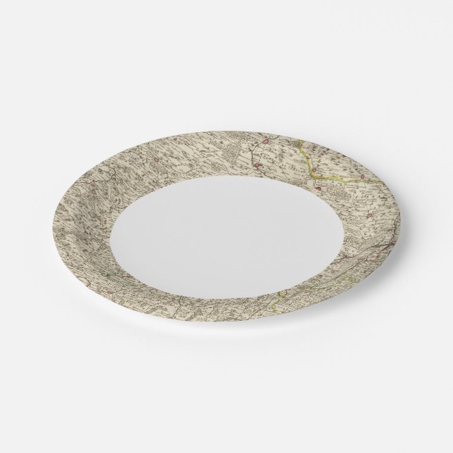 Urban areas of Germany 2 Paper Plates (Angled)